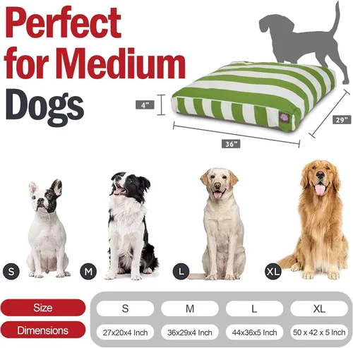 Vista 2 de Majestic Pet Cama rectangular mediana lavable para perros, cama antideslizante y cómoda para mascotas, cama para perros con funda extraíble lavable