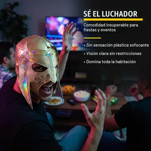 Vista 5 de RINGREBELS - Máscara de lucha libre mexicana Lucha Libre Luchador - Estilos coloridos
