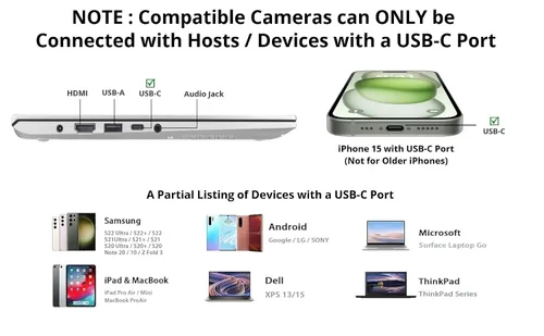 Vista 5 de Cable de carga de transferencia de imágenes USB con conector USB-C UC-E6 UC-E16 UC-E17 para cámaras Nikon Coolpix/DSLR seleccionadas para PC, iPhone