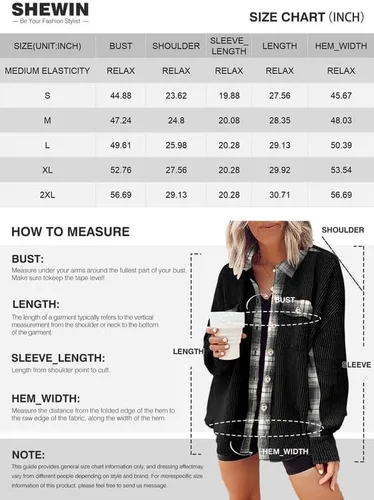 Vista 6 de SHEWIN Chaqueta de punto gofre para mujer, diseño a cuadros, con botones, holgada, de manga larga