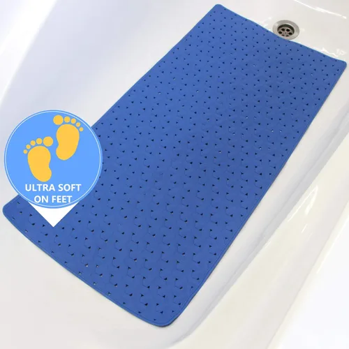 Vista 2 de SafeLand - Tapete antideslizante para baño, ducha, bañera, material TPR, ecológico, sin PVC, lavable a máquina, sin olor, con potentes ventosas