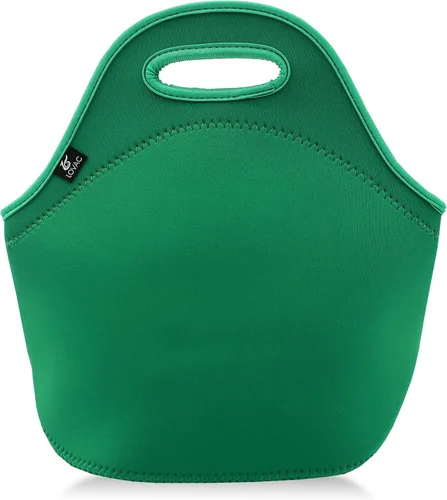 Vista 16 de LOVAC Lonchera de neopreno para hombres, bolsa de almuerzo aislada, duradera e impermeable, reutilizable, suave y ligera (negro)