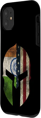 Vista 2 de iPhone 11 Indian American Pride - Carcasa para teléfono con bandera de la India
