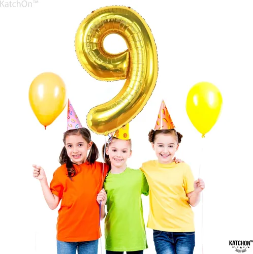 Vista 1070 de KatchOn Globo negro del número 1 de 40 pulgadas, globo de feliz cumpleaños Large Mylar Number One Balloon for 1st Birthday Decorations, Foil
