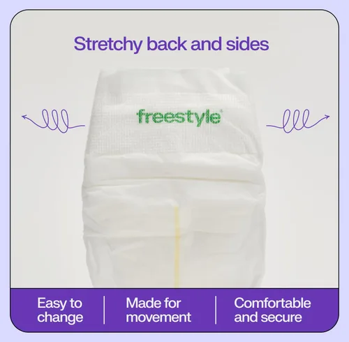 Vista 9 de Pañales Freestyle BambooTek - (Talla 1) Hiperabsorbentes y No Tóxicos – Pañales Desechables para Piel Sensible – Pañales Ultra Suaves (8-14 libras)
