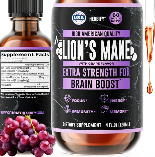 Vista 9 de Suplemento de hongos – Lions Mane Reishi Cordyceps Chaga Turkey Tail Inulina y más hongos para apoyo inmunológico, energía – Suplementos cerebrales