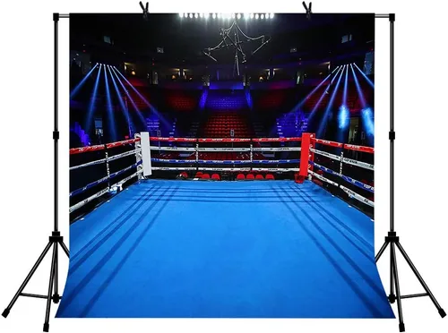 Vista 6 de Telones de fondo de anillo de boxeo para fotografía de 5 x 3 pies, para niños, niños, fiesta de cumpleaños, retrato de adultos, cartel de fiesta