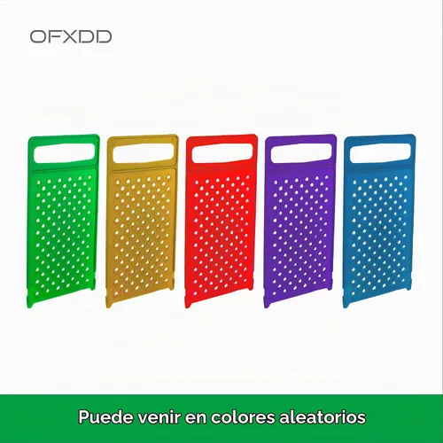 Vista 3 de Rallador de mano de plástico - Paquete de 2 - Ralladores planos de queso - Rallador de mango