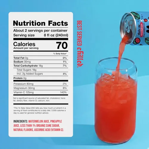 Vista 2 de Mela Water Agua de melón - Jugo de sandía, jugo de fruta 100% natural con vitamina C, electrolitos, antioxidantes, alternativa al agua de coco, sin