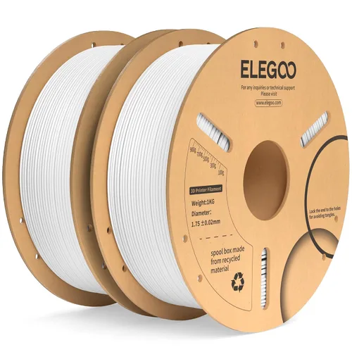 Vista 24 de ELEGOO Paquete de filamento PLA Plus negro 10KG, filamento para impresora 3D PLA+ resistente de 1.75mm precisión dimensional +/- 0.02mm, paquete