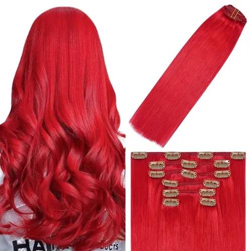 Vista 50 de WindTouch - Extensiones de cabello humano liso con pinzas, color negro azabache, 2.47 onzas, N.° 1, 12 pulgadas, 7
