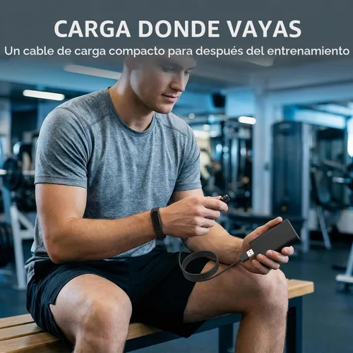 Vista 6 de Compatible con cargador de reloj inteligente Da Fit, cable de cargador USB de repuesto de 3.3 pies, cable de carga para reloj inteligente, reloj