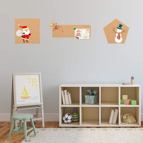 Vista 7 de SUNGIFT Rollo de tablero de corcho de 0.315 in de grosor 50 x 16 pulgadas Cork Rolls Bulletin Boards Self-Adhesive, Natural Cork Tiles, 100 Push