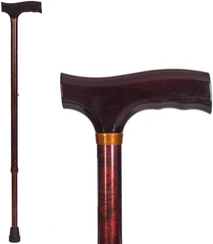 Vista 5 de DMI Lightweight Aluminum Adjustable Walking Cane with Derby-Top Handle for Men and Women