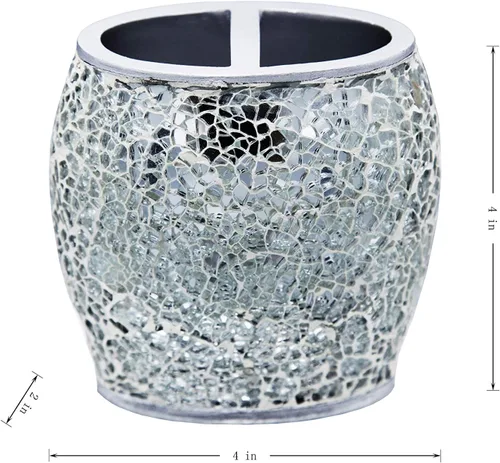 Vista 47 de Marina Decoration Juego de accesorios de baño de 4 piezas de decoración moderna de lujo, incluye dispensador de loción de jabón líquido para baño