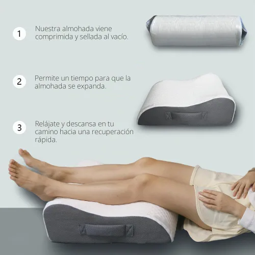 Vista 6 de BlissfulNest - Almohada Elevadora de Piernas, Almohada de Elevación de Piernas para Piernas/Rodillas/Tobillos Después de Cirugía, Espuma