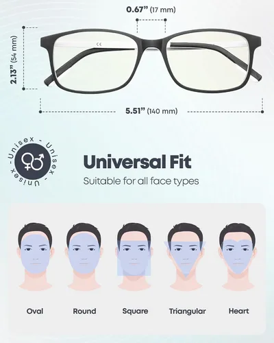 Vista 4 de Prospek Blue Light Glasses – Eye Strain Relief, Anti Glare Blanco - Negro