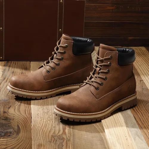 Vista 9 de Bruno Marc Botas clásicas de invierno y otoño para hombre, botas de trabajo al aire libre 2.0