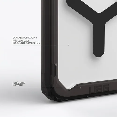 Vista 3 de URBAN ARMOR GEAR UAG - Funda compatible con iPhone 15 Pro de 6.1 pulgadas, color negro y negro, imán integrado compatible con carga MagSafe