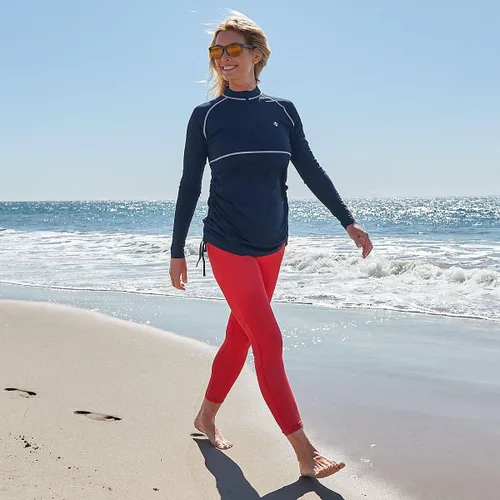 Vista 3 de Coolibar UPF 50+ Santa Cruz - Leggings de natación para mujer, protección solar