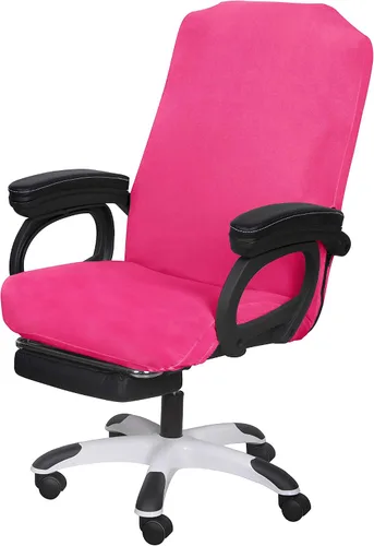 Vista 16 de SARAFLORA - Funda para silla de oficina - Grande, color negro - Funda extraíble para computadora con cremallera, universal, giratoria