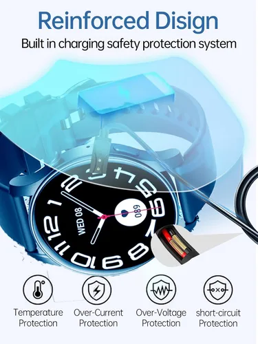 Vista 2 de Paquete de 2 cables de carga para relojes inteligentes VKAROOD KC88 para hombres y mujeres, cable de carga USB magnético de repuesto compatible