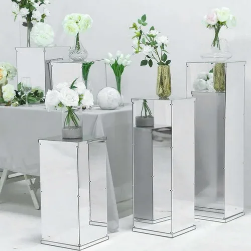 Vista 16 de Efavormart - Espejo cuadrado de cristal de 8 pulgadas, decoración de mesa para bodas, fiestas, centros de mesa, 6
