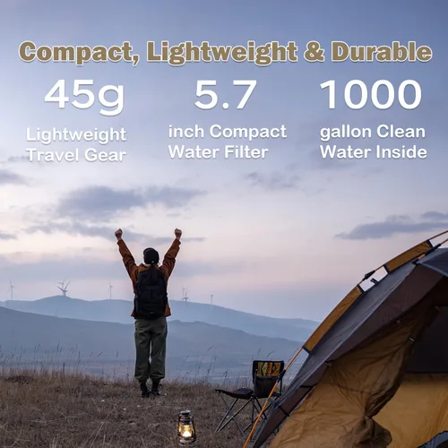 Vista 9 de Miniwell Filtro de agua portátil L630 con embalaje al vacío mejorado, almacenamiento de 25 años, opciones de uso versátiles y duraderas, paquete