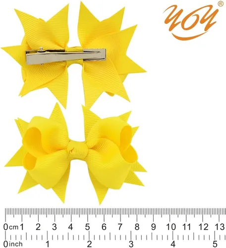 Vista 5 de YOY 20 adorables lazos para el pelo de perro con clips y 1000 bandas de goma y 1 peine de acero para peluquería, nudo superior de cachorro, moño