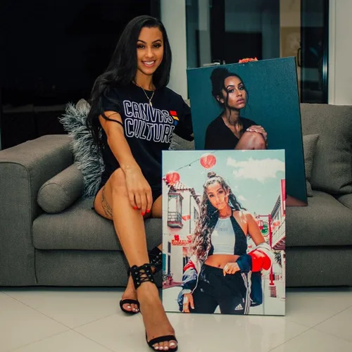 Vista 2 de Impresiones en lienzo personalizadas con tus fotos, impresión personalizada de imagen a lienzo, arte de pared personalizado para dormitorio, sala