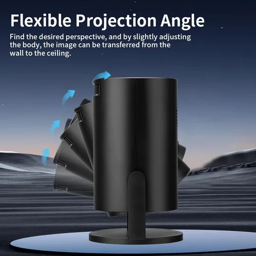 Vista 9 de Yinhing Proyector portátil de vídeo 1080P Full HD 150 ANSI 8000lm 270 ajustable con fidelidad inalámbrica para Android portátil TV Stick Smartphone