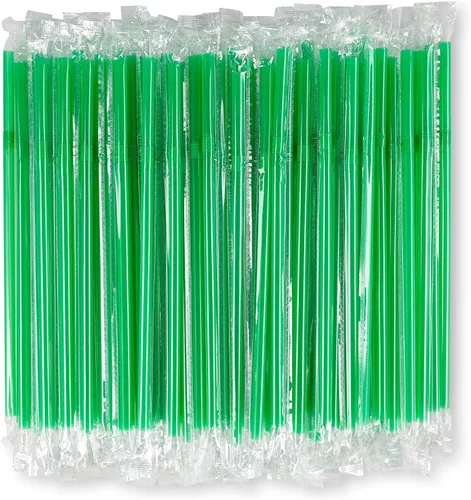 Vista 7 de Pajitas flexibles de plástico desechables sin BPA de 8 pulgadas de largo (paquete de 200 unidades, colorido)