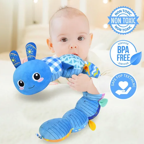 Vista 5 de KMUYSL Juguetes para Bebés 0-6 6-12 Meses, Juguete de Peluche Musical Sensorial de Animales para 0 1 2 3 4 5 6+ Meses, Juguete de Peluche