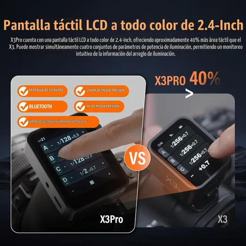 Vista 2 de Godox Disparador de flash X3 Pro C TTL para Canon (X3 actualizado 2026)