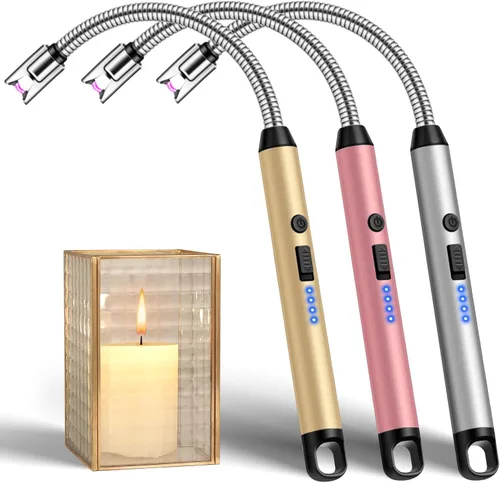 Vista 12 de LcFun - Encendedor eléctrico impermeable, doble arco a prueba de viento, recargable por USB, sin llama, plasma para campamento, senderismo