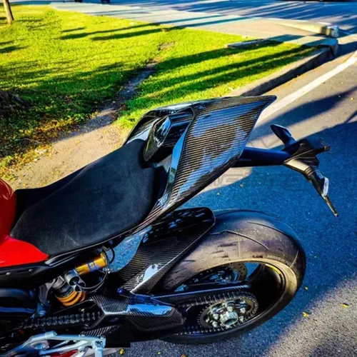 Vista 3 de Carenado trasero de motocicleta carenado de fibra de carbono cubierta de asiento trasero carenado para Ducati Panigale V4 V4S V4R V2 Streetfighter