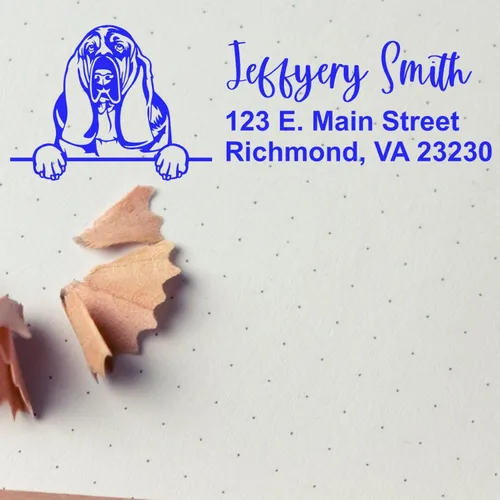 Vista 154 de American Bulldog Stamp Duo, Custom Return Address for Dog Lovers, Personalized Mail Mark for Letters and Cards