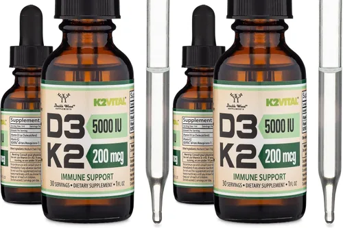 Vista 8 de Vitamina D3 K2 5,000 UI Gotas Líquidas (5,000 UI de D3 y 200 mcg de 99.9% All-Trans Patentado K2 MK-7 (K2Vital)) Gotas Líquidas de Vitamina D