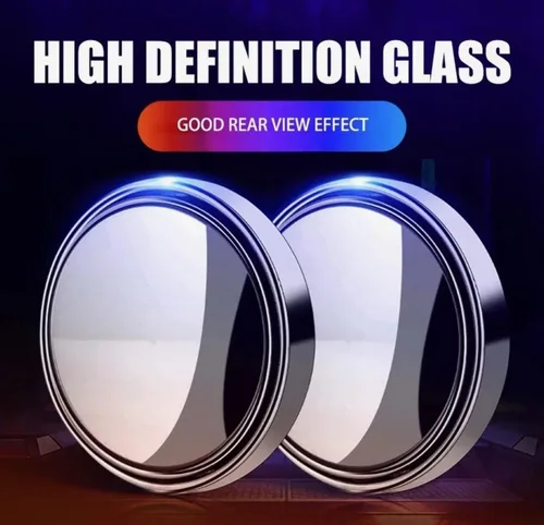 Vista 8 de 2 espejos de punto ciego, 2 pulgadas, redondo, de vidrio HD, convexo, 360°, gran angular, retrovisor lateral con carcasa de ABS para automóviles
