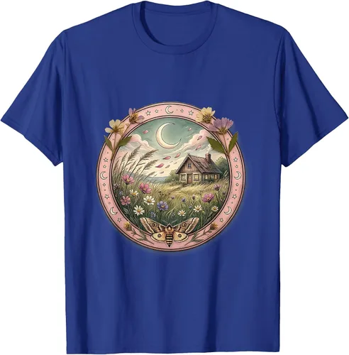 Vista 8 de Men's Flowy Maxi Dress Caught in Ocean Breeze T-Shirt Heather Blue