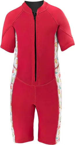 Vista 18 de Traje de neopreno de 3 mm para niños, niñas, niños pequeños y jóvenes; traje de baño completo térmico para agua fría; cremallera en la espalda