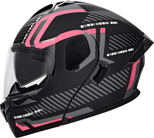 Vista 11 de Cascos modulares abatibles de doble visera para motocicleta, de cara completa, para adultos, BMX, de cuatro ruedas, para hombres y mujeres, aprobado