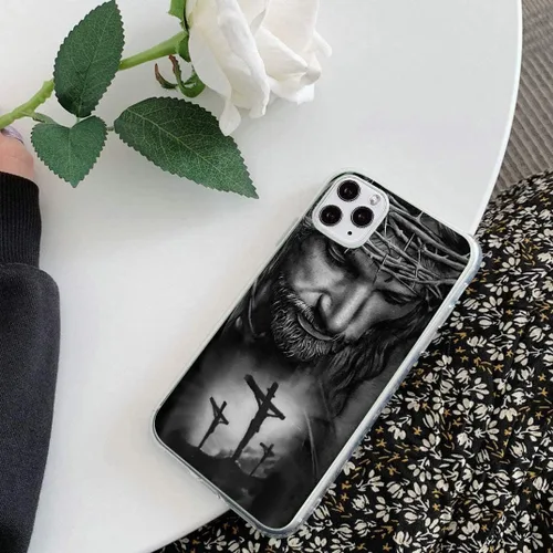 Vista 5 de Funda de teléfono para iPhone 11, Jesús Clear Case Funda de plástico