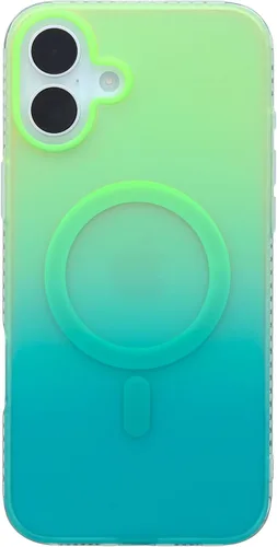 Vista 47 de Funda degradada para iPhone 14 Pro - Diseño multicolor degradado naranja y amarillo, resistente a los impactos y con imanes