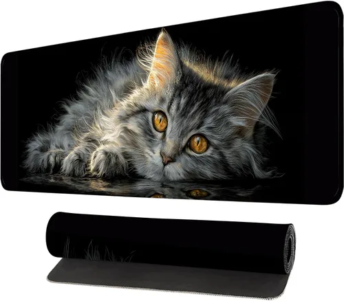 Vista 36 de Alfombrilla de mouse extragrande para juegos con base de goma antideslizante, impermeable para teclado, mouse y oficina, perfecta para jugadores