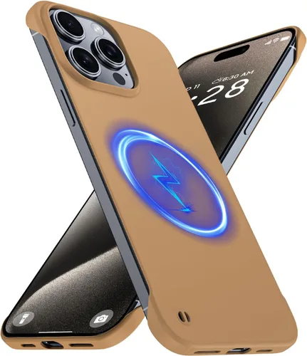 Vista 38 de GRECAZO Funda magnética delgada para iPhone 15 Plus de 6.7 pulgadas (2023), ultrafina, ligera, duradera, sin marco, mate, rígida, MagSafe con anillo