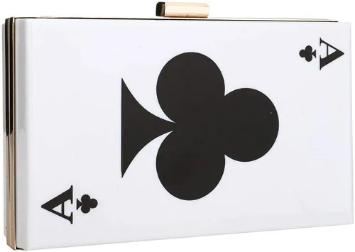 Vista 3 de EROGE - Bolso de mano de acrílico con diseño geométrico colorido para mujer
