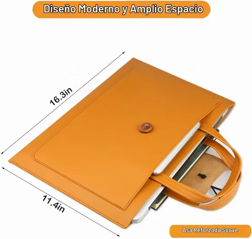 Vista 5 de CREATOR - Funda para laptop de 13.3 a 14 pulgadas, color marrón