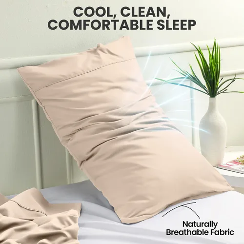 Vista 6 de Utopia Bedding - Juego de 2 fundas de almohada tamaño estándar, con cierre de sobre, tela de microfibra cepillada suave, resistentes al encogimiento