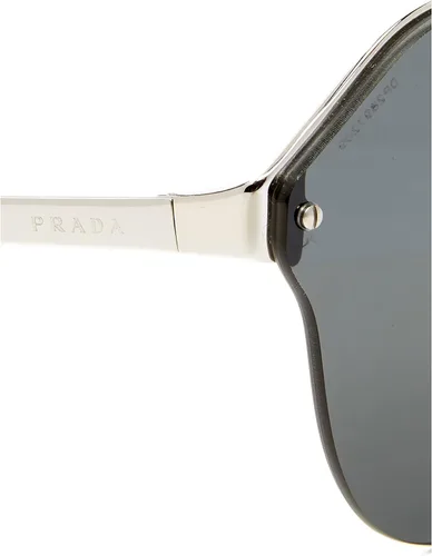 Vista 4 de Prada Lentes de sol ovalados para mujer, color plateado y gris, talla única, plateado